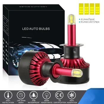 

2pcs DC 10V-36V Car LED Headlight Fog Lights H1 H7 H8/9/11 9005 9006 Auto Lamp Bulbs Universal 6500K Car Lights