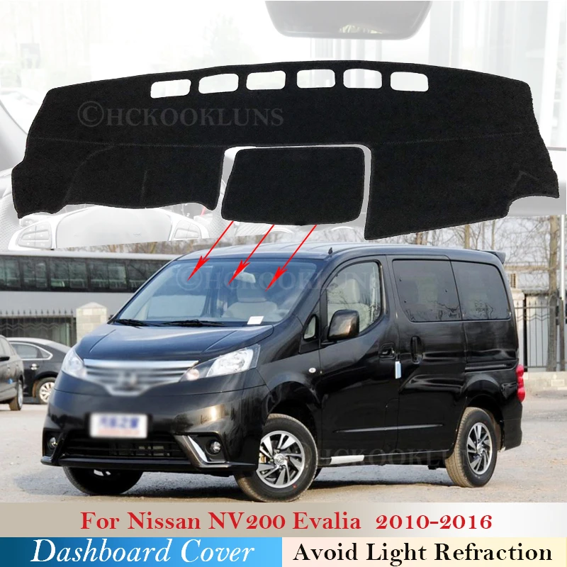 custom license plate Dashboard Cover Protective Pad for Nissan NV200 Evalia Vanette 2010~2016 for Chevrolet City Express Dash Board Sunshade Carpet car seat protector