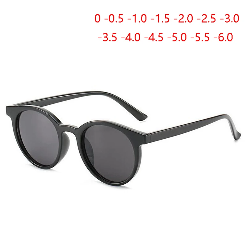 GSBJXZ анти-УФ овальные Близорукие Солнцезащитные очки поляризованные женские мужские ПК близорукие очки Черная серая оправа-0,5-1,0-1,5-2,0-6,0