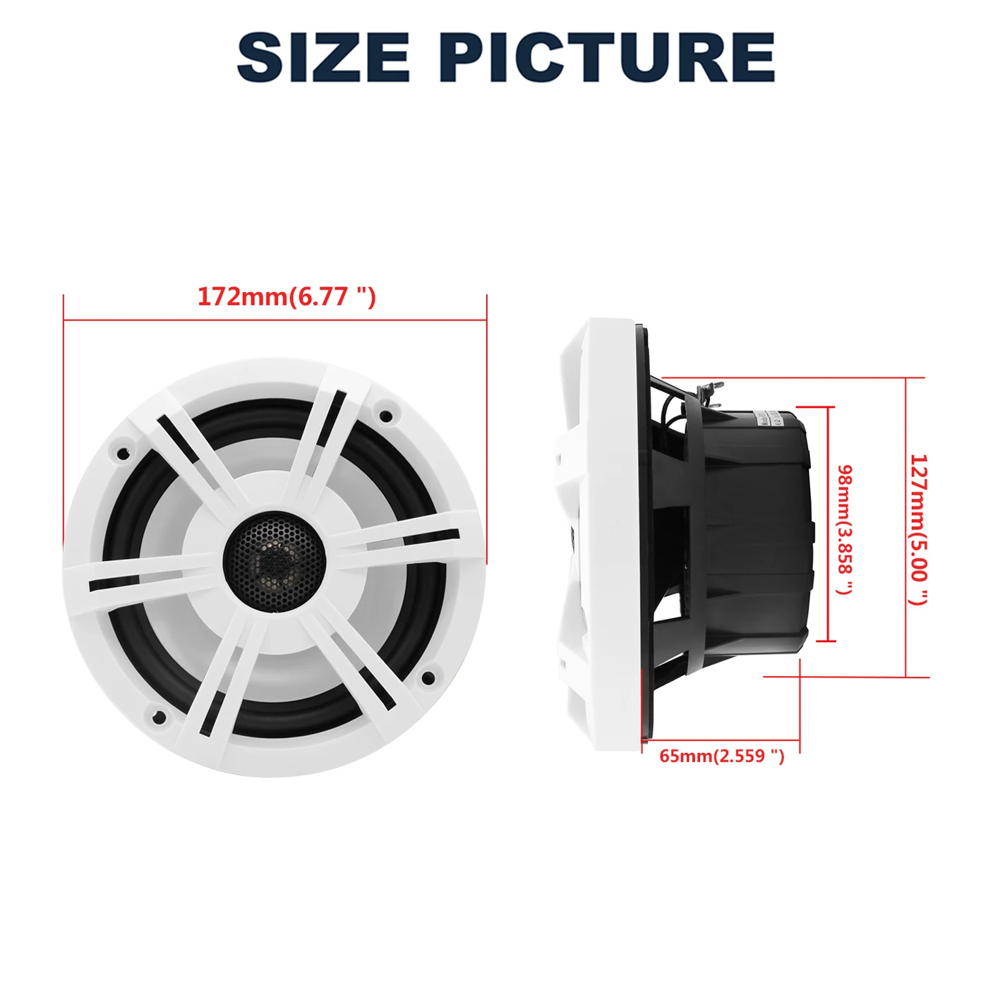 240Watts 6.5Inch Waterproof Marine Speakers System Outdoor Music Speaker For Boat Yacht SPA ATV UTV Golf Cart Bathroom Motorcycl