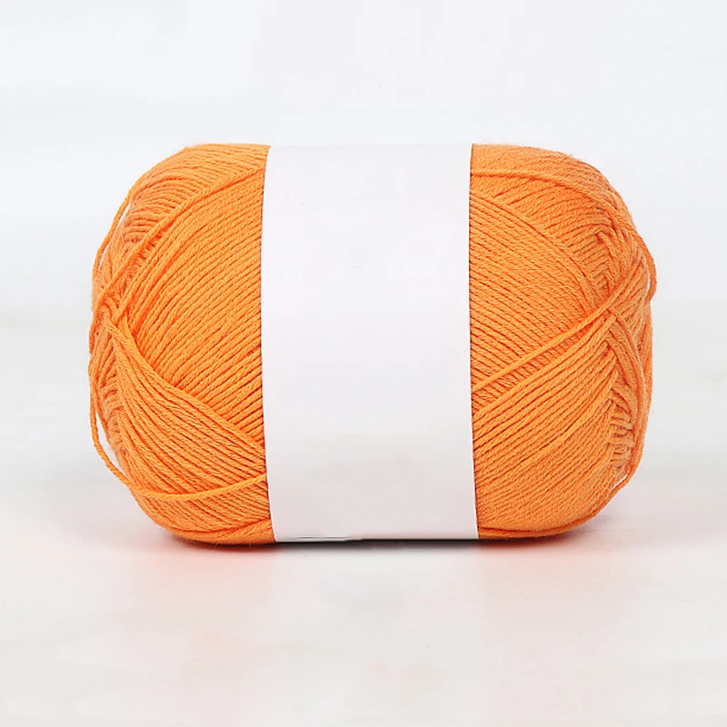 50G/Ball Combed Cotton Hand Knitting Yarn Soft Baby Wool Cashmere Yarn Fiber For Sweater Solid Color