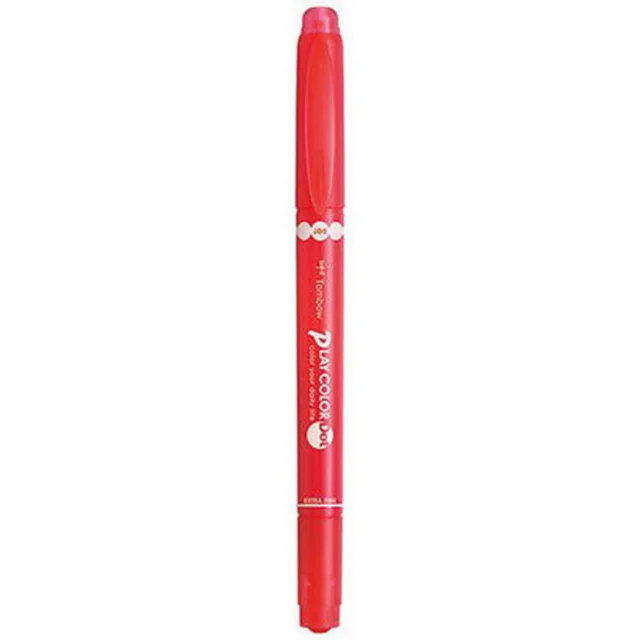 Tombow маркер ручка WS-PD PlayColor DOT Печать маркер ручка с двумя головками круглый Tip12 цветов японские канцелярские принадлежности 1 шт - Цвет: Burgundy