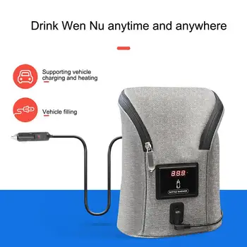 

Baby Stroller Storage Bag Car-mounted Double Bottle Warm Milk Portable Constant Temperature Warm Milk For Outdoor