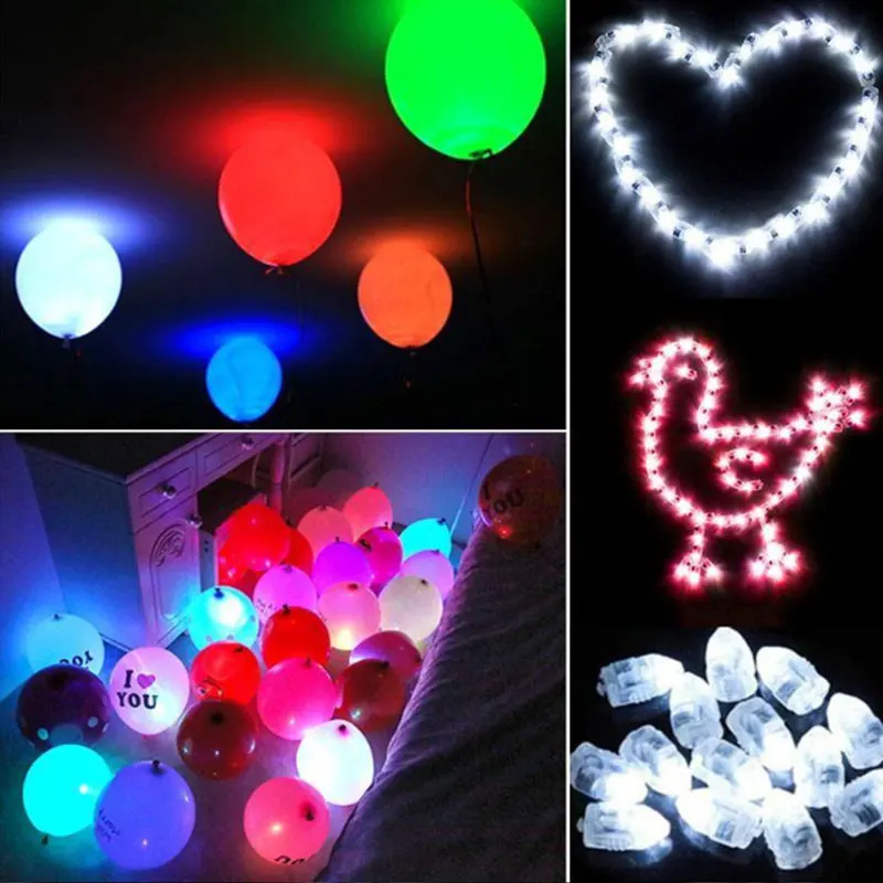 Creative 50PCS/Pack For Party Wedding Festivals Balloon LED Luminous Glowing