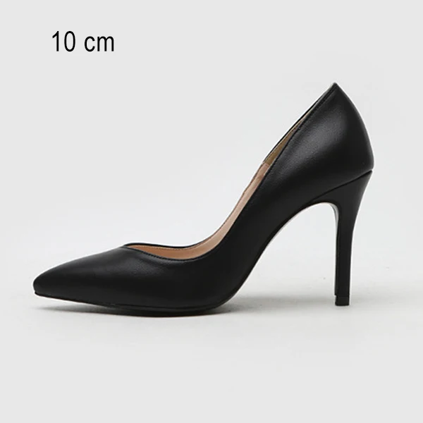 Black 10 cm Pumps Женская обувь на высоком каблуке; классические женские туфли-лодочки; повседневная обувь без застежки с острым носком; сезон весна-осень; новое поступление - Цвет: Black 10 cm Pumps