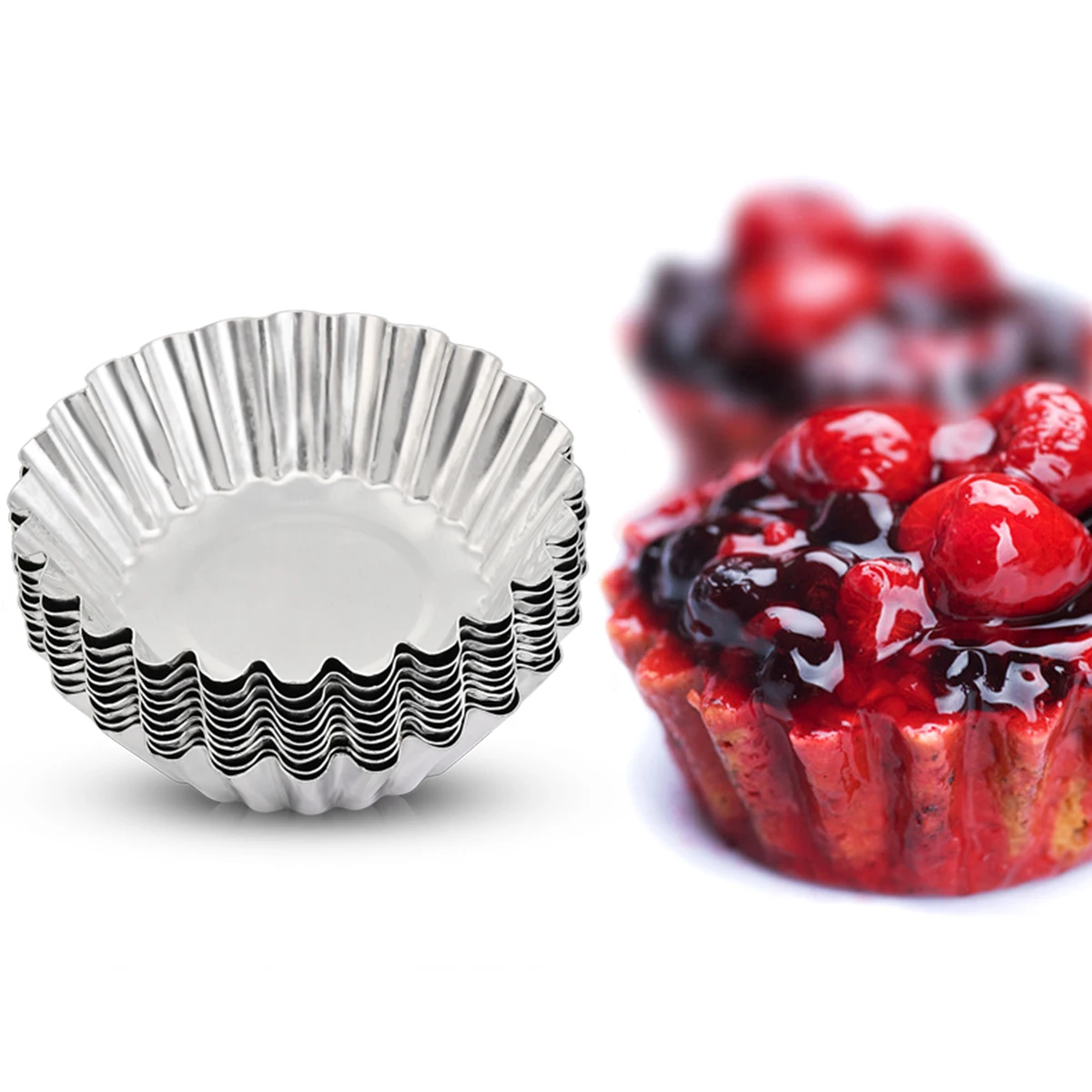 Aluminum Egg Tart Cases Pastry Aluminum Molds Egg Custard Tart Mold