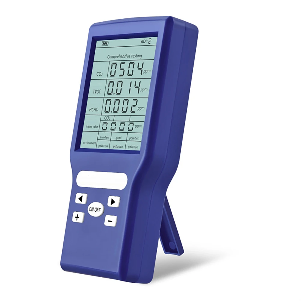 

Digital Air Quality For Home Living Room Backlight Monitor Rechargeable Battery Gas Analyzer CO2 Detector Tester Indoor Outdoor