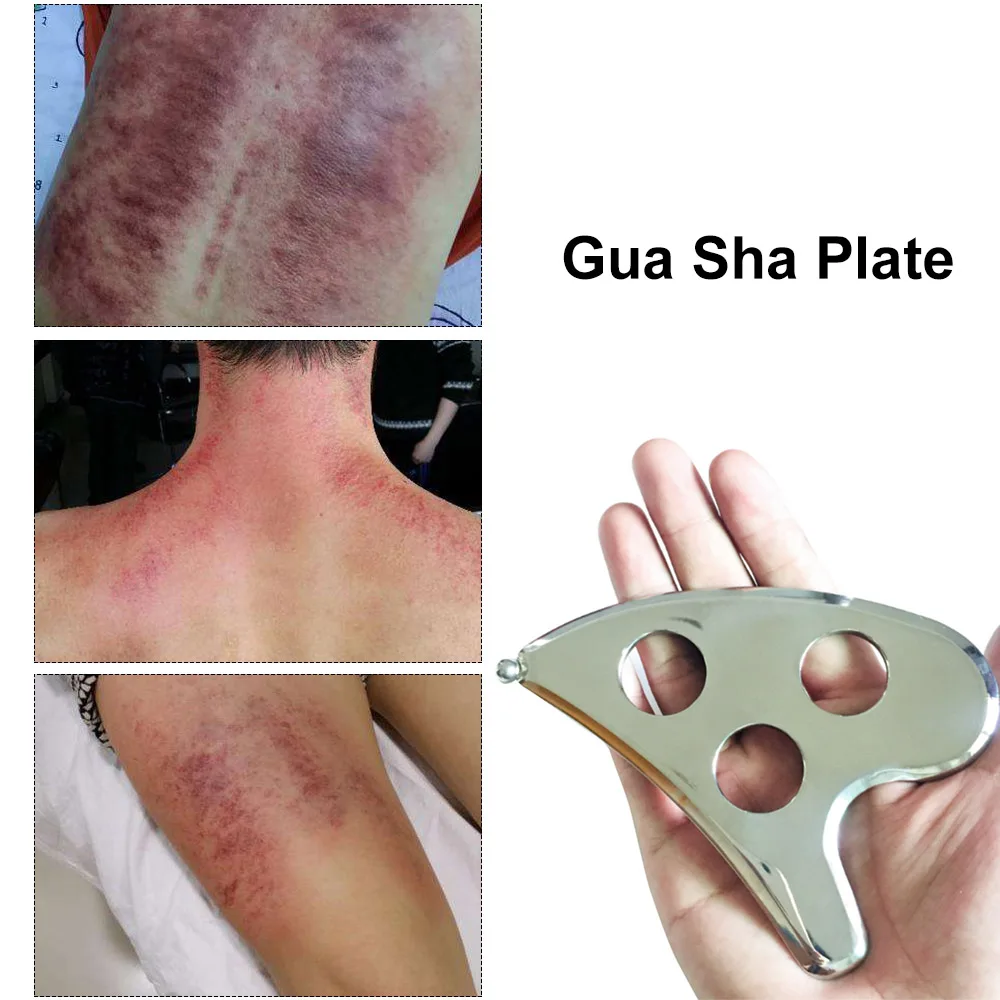 Портативное тело Gua Sha пластина из нержавеющей стали соскабливание физиотерапия массаж инструмент земснаряд меридианы и крови стаз инструмент