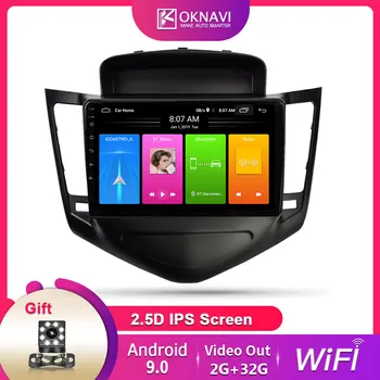 

OKNAVI 9'' Android 9.0 Head Unit For Chevrolet Cruze 2009-2014 Car Multimedia Player With GPS Navigation 2 Din Camera SWC Radio
