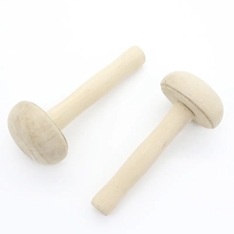 Wooden Mushroom Roller Paper Printing Ink Rubbing Art Craft Tool