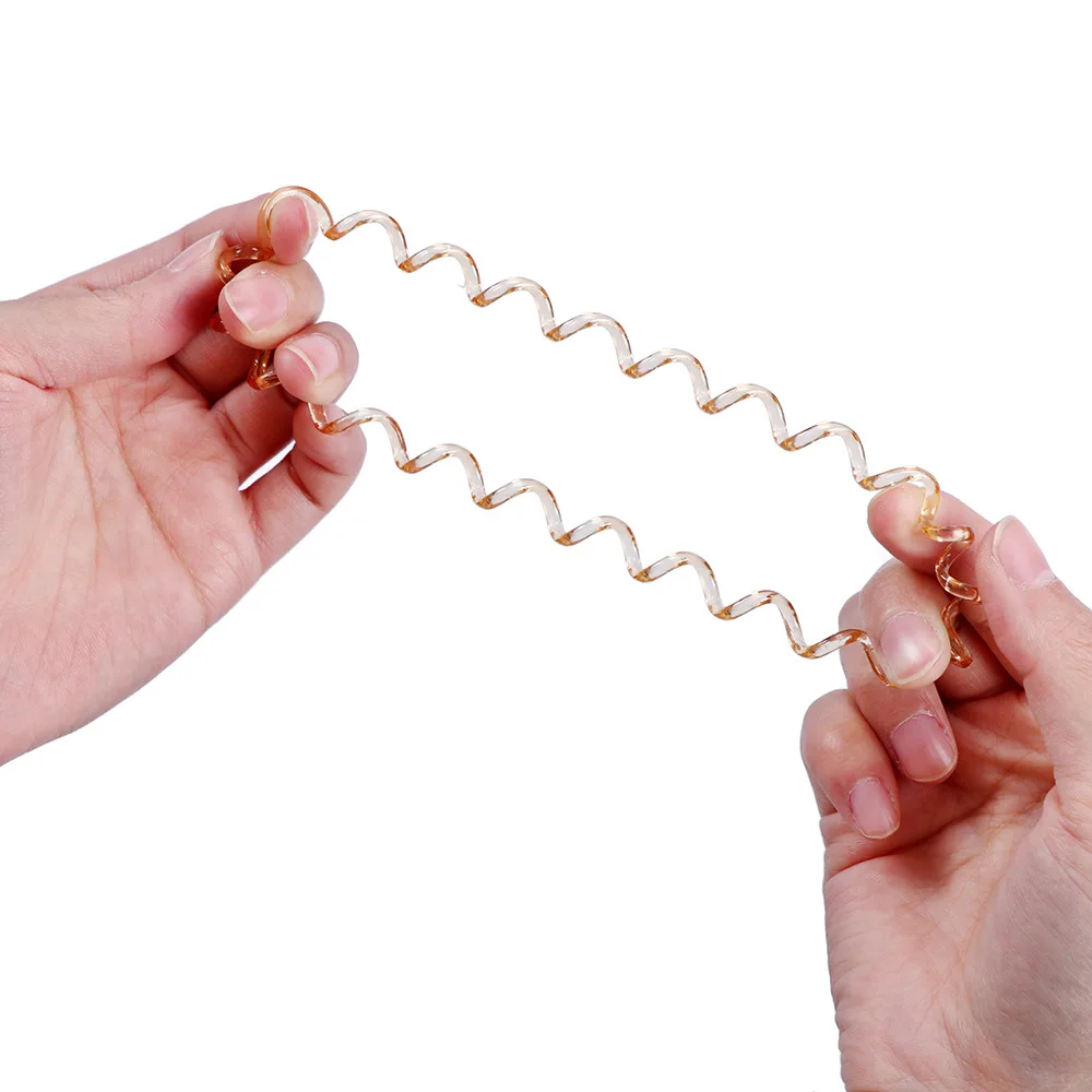 1PCS Clear Elastic Hair Ties Ring Hairbands Women Spiral Girls Rings Rope Telephone Wire Accessories |