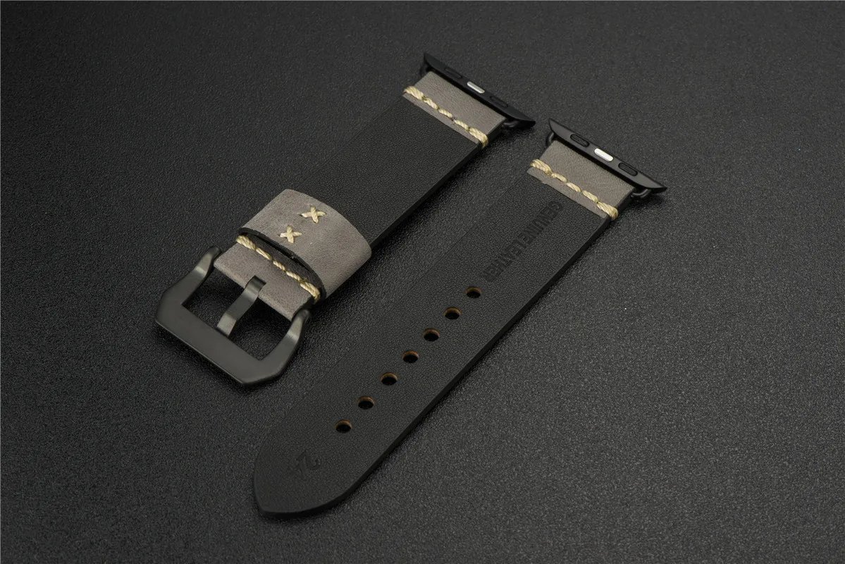 Ремешок из натуральной кожи для Apple Watch Band Series 5 4 3 2 1 для iWatch 38/40/42/44 мм Watcb браслет кожаный браслет на петле