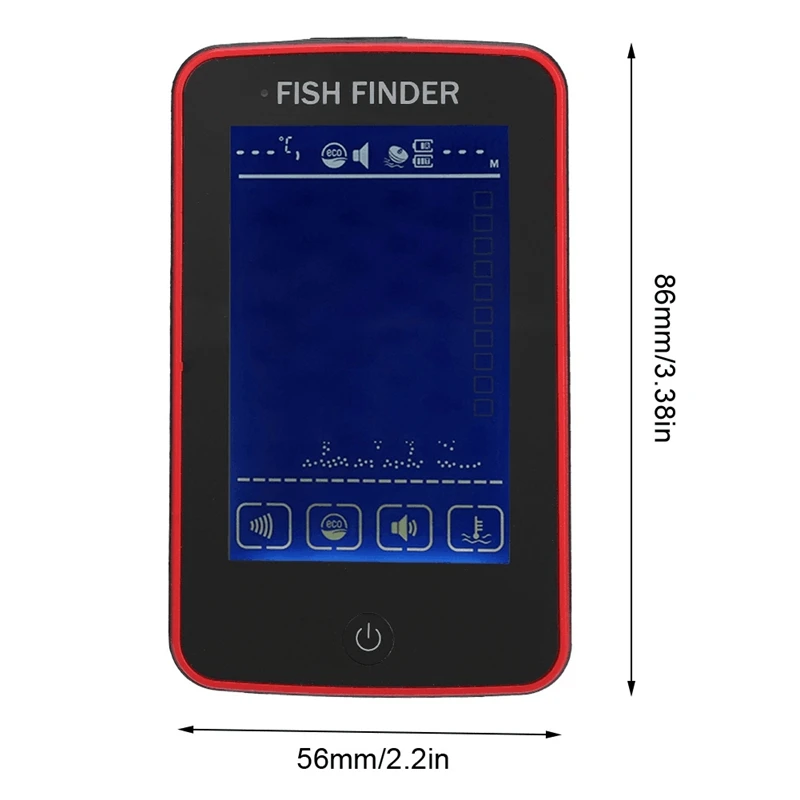 Красочный экран эхолот беспроводной эхолот рыболовные инструменты рыболовный искатель 80 м глубина эхолот