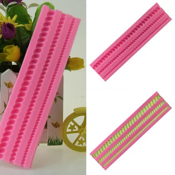 

3D Pearl Knit Rope Silicone Fondant Mould Cake Border Decorating Molds Gumpaste Kitchen DIY Baking Decorating Cake Tools 2020
