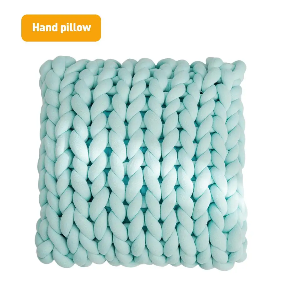 Вязаная Толстая Подушка ручной работы бесшовная квадратная хлопковая подушка для подушки гостиной - Цвет: 5