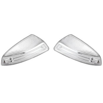 

2x Side Door LED Light Lamps,Door Wing Mirror Turn Signal Light for Mercedes-Benz W204 W164 ML Class ML300 Left & Right
