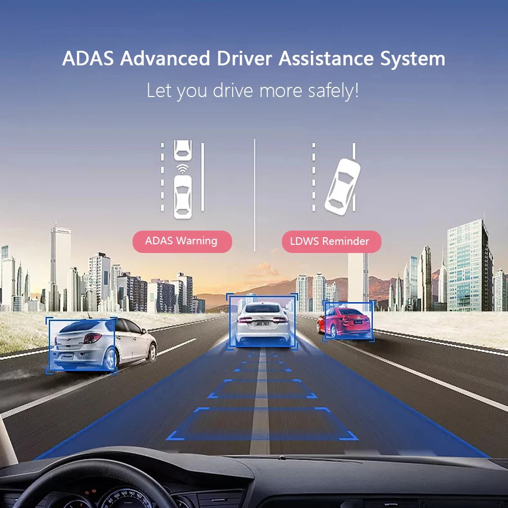 Dash Cam Podofo ADAS Car DVRs Android Multimedia Player Full HD DVR Dash Cam Camera LDWS Mini Auto Recorder 720P USB TF Auto Car Recorder