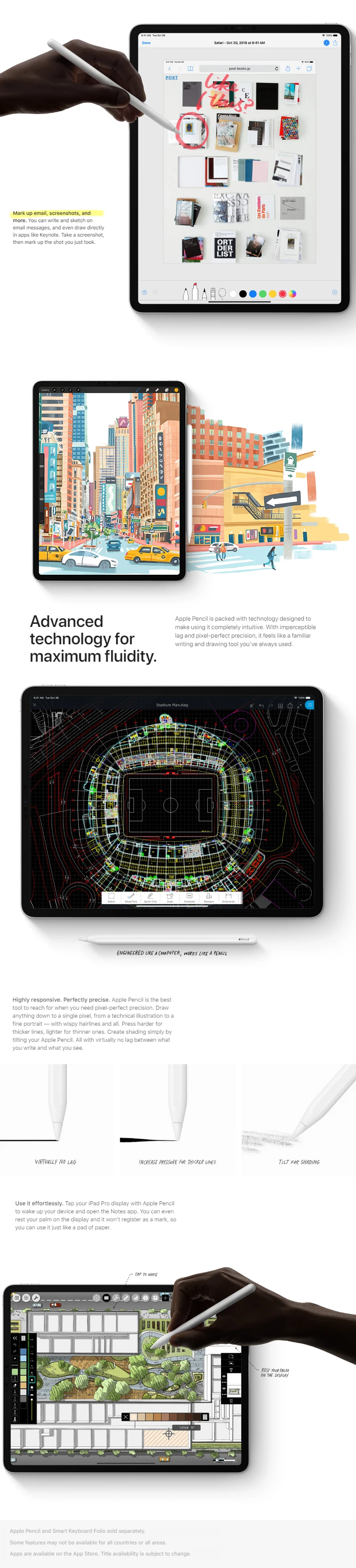 Apple Pencil(2-го поколения) для iPad Pro 11 дюймов и iPad Pro 12,9 дюйма(3-го поколения