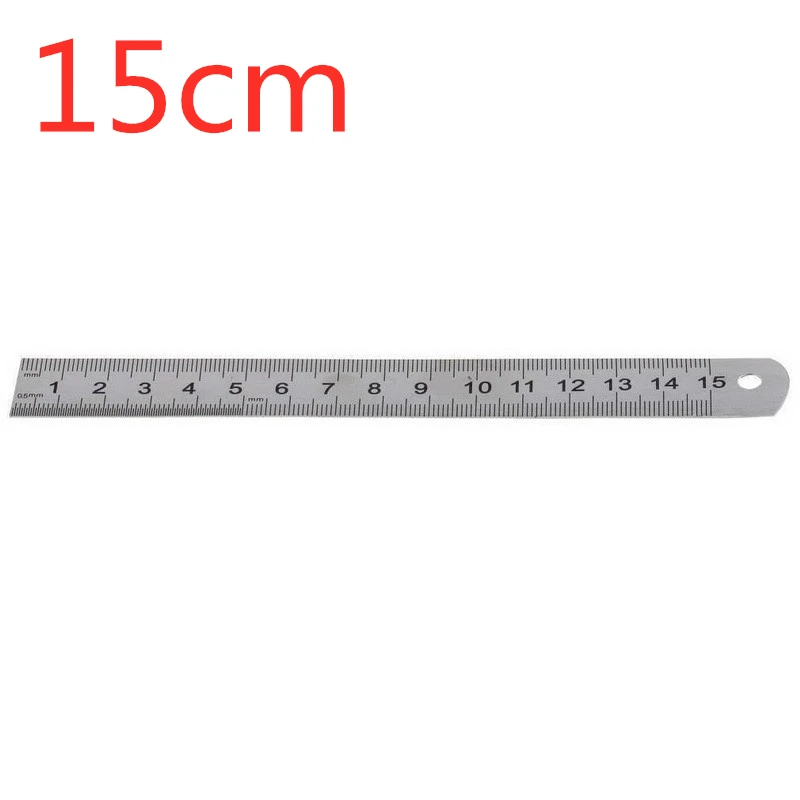 

15cm Metal Ruler Stainless Steel Metric Rule Precision Double Sided Measuring Tools School Office Supplies Accessories