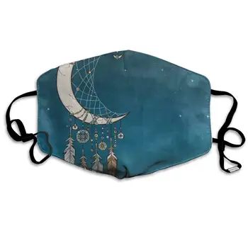 

Face Mask Indian Dreamcatcher Feather Moon Star Night Custom Personalized Cycling Half Face Earloop Nose Mask For Women