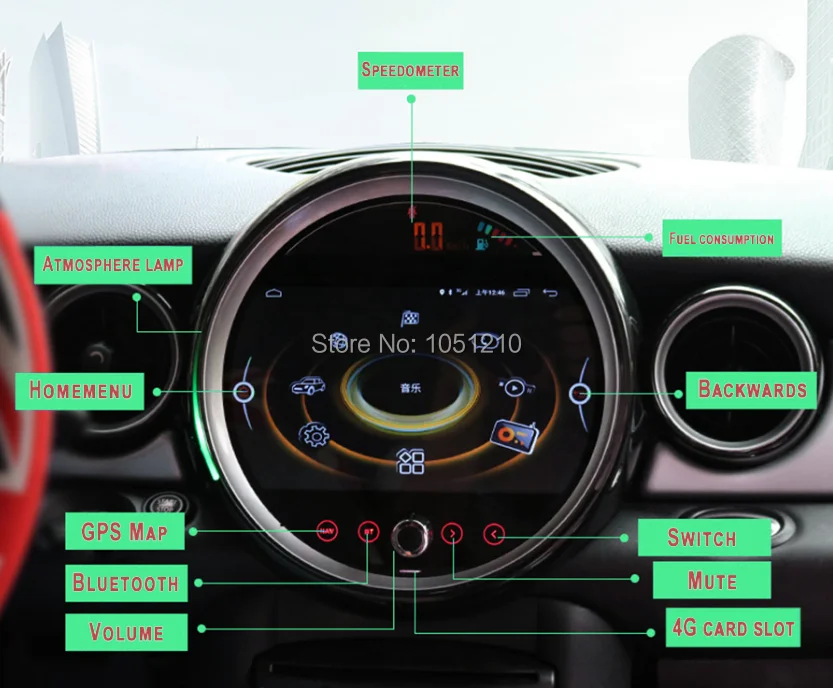 Ouchuangbo автомобильный стерео радио для mini Clubman f54 one R56 2011 2016 Черный с Android 10 0 gps