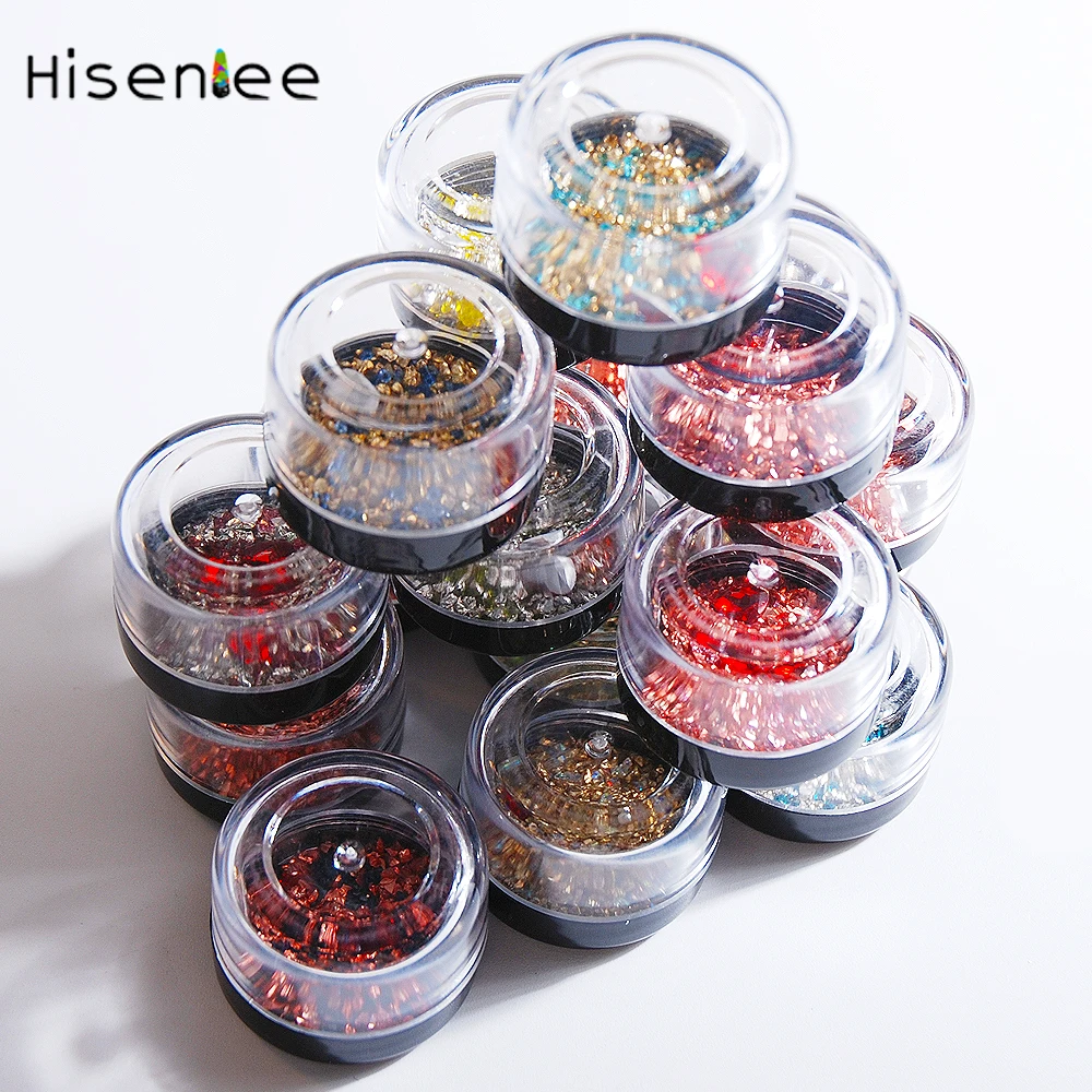 18 Boxes of High Quality Transparent Red Heart-shaped Stone Broken Glass Rhinestones 3D Charm DIY Nail Supplies Decoration