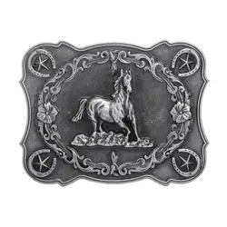 Clássico estilo retro masculino esculpido cavalo cowboy ocidental cinto fivela acessório retângulo 3d fivela legal homem presente