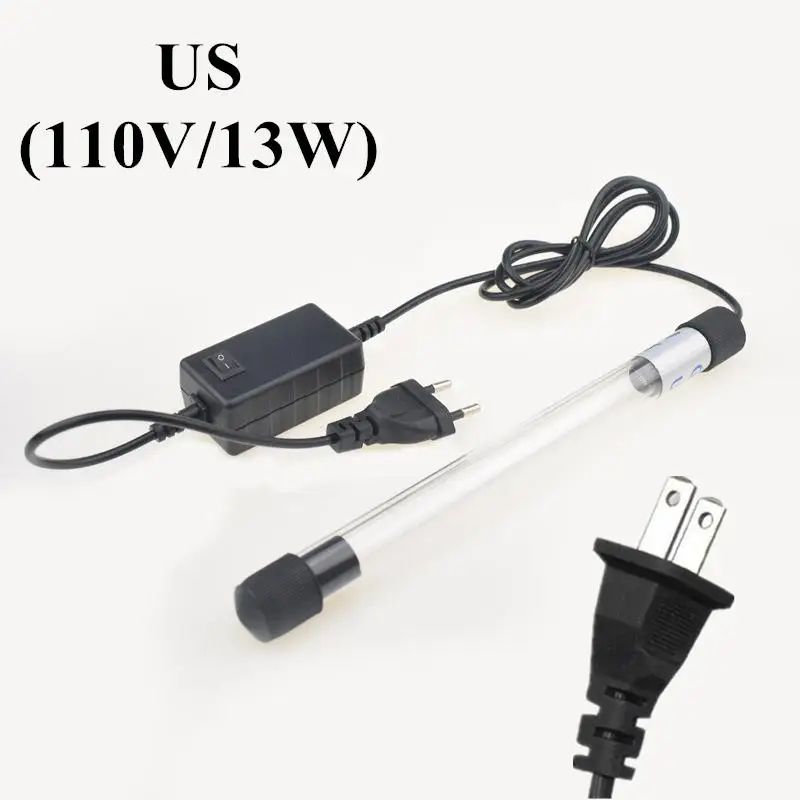 Аквариум для рыбного пруда ультрафиолетовая дезинфекционная лампа для Водорослей Аквариум ультрафиолетовая дезинфекционная лампа для водорослей - Цвет: US 13W 110V