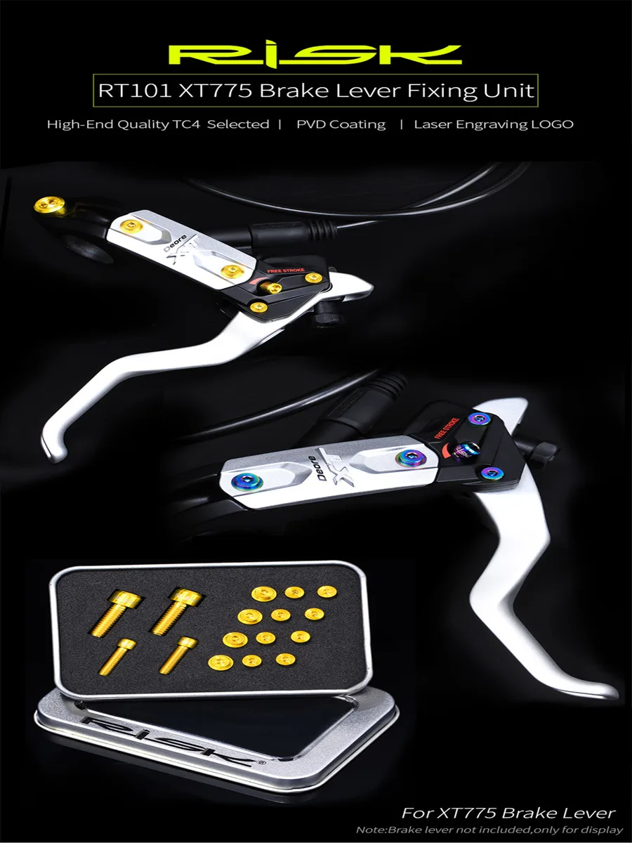 RISK 20 шт./компл. Винт С Титановым болтом для Shimano XT775 Гидравлический дисковый тормоз горная ручка велосипедного тормоза масляный цилиндр Крышка Болт Набор