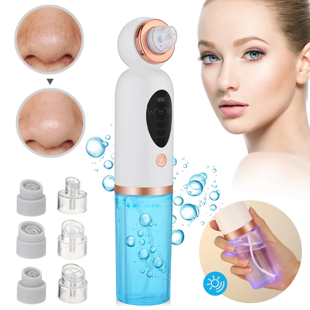 

Small Bubble Vacuum Electric Blackhead Remover Pore Acne Pimple Removal Face Skin Care Facial Cleanser Pore Cleaner Extractor