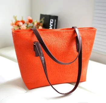 

New Fashion Candy Color Ladies Personality Vintage Egyptian Pattern Big Bag Trendy Lady Simple Shoulder Bag