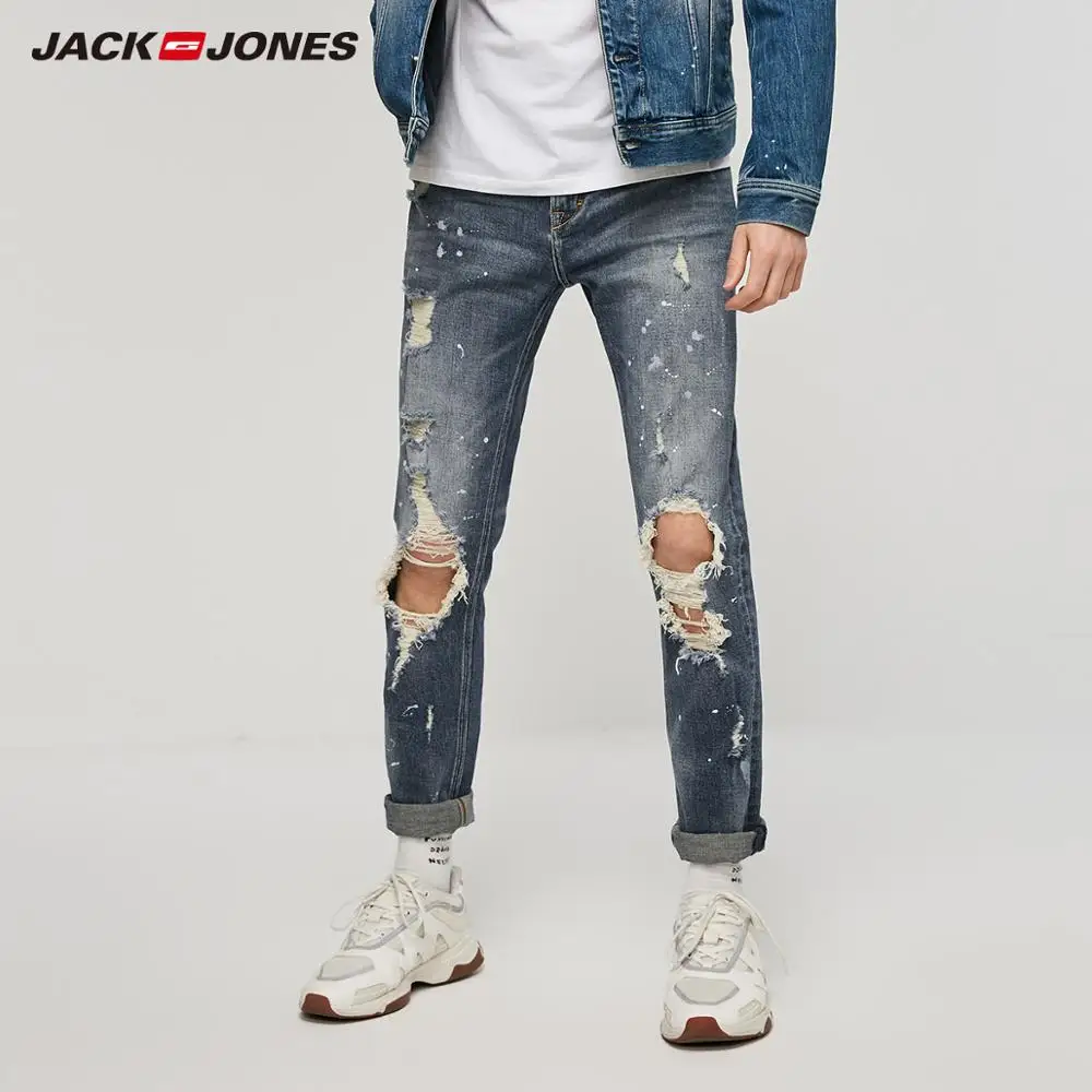 JackJones мужские рваные джинсы с красками стиль | 219132598|Джинсы|