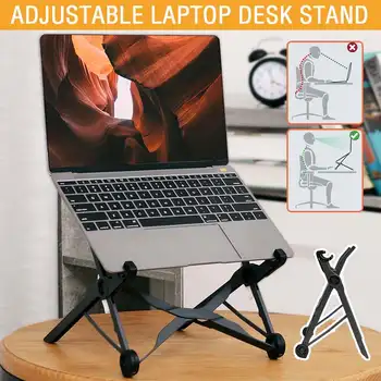 

Laptop Stand Foldable Support Base Notebook Stand Holder For Macbook Pro Air HP Lapdesk Computer 3 gears adjustable height