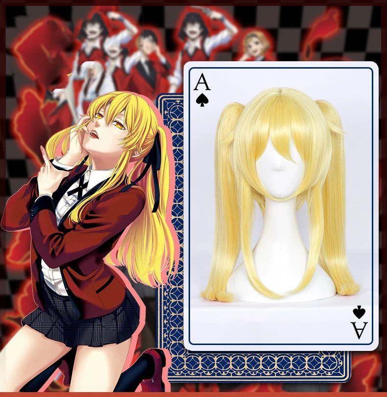Anime Kakegurui Cosplay Wigs Mary Saotome Wig Heat Resistant Synthetic Halloween Carnival Party Meari | Тематическая одежда и