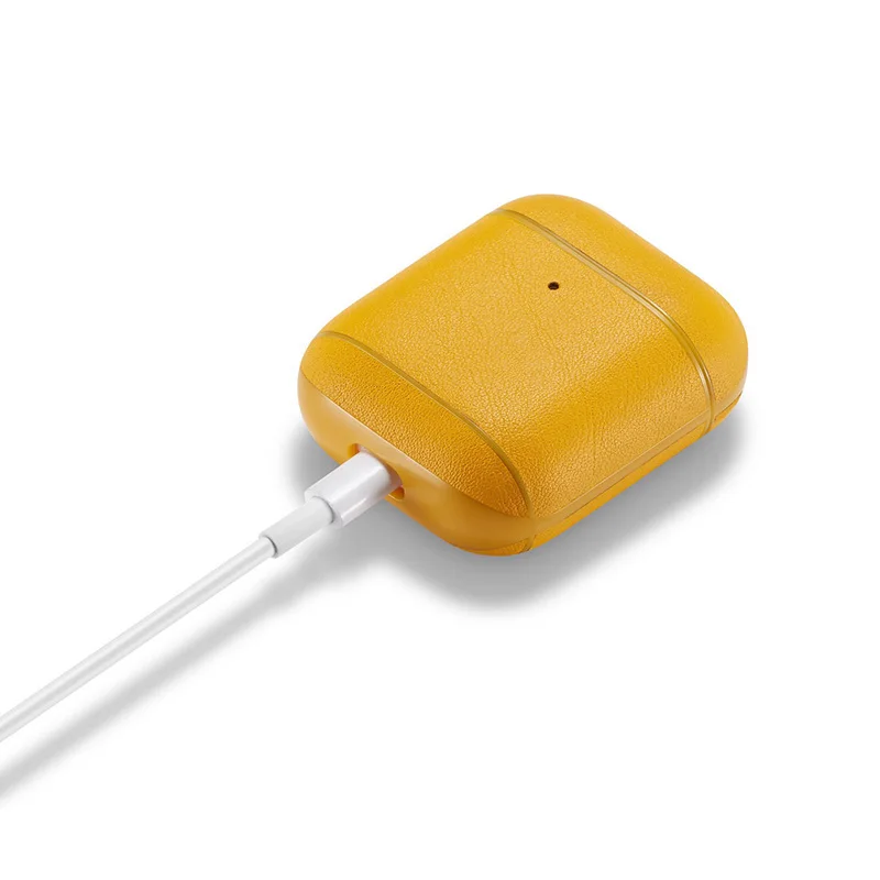 Чехлы из натуральной кожи для AirPods, чехол, Bluetooth, беспроводные наушники, Funda для Apple Airpods 2, 1 Air Pods, зарядные ящики