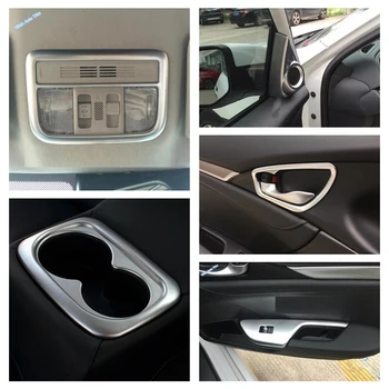 

Lapetus Matte Interior Refit Kit For Honda Civic 2016 - 2020 Roof Reading Lights Lamps / Inner Door Handle Bowl Frame Cover Trim