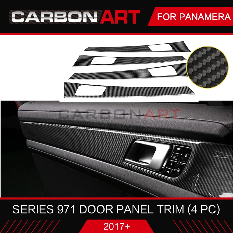 Настоящая отделка салона из углеродного волокна для Porsche Panamera 971+ набор дверных панелей, Формовочная Отделка приборной панели для автомобиля