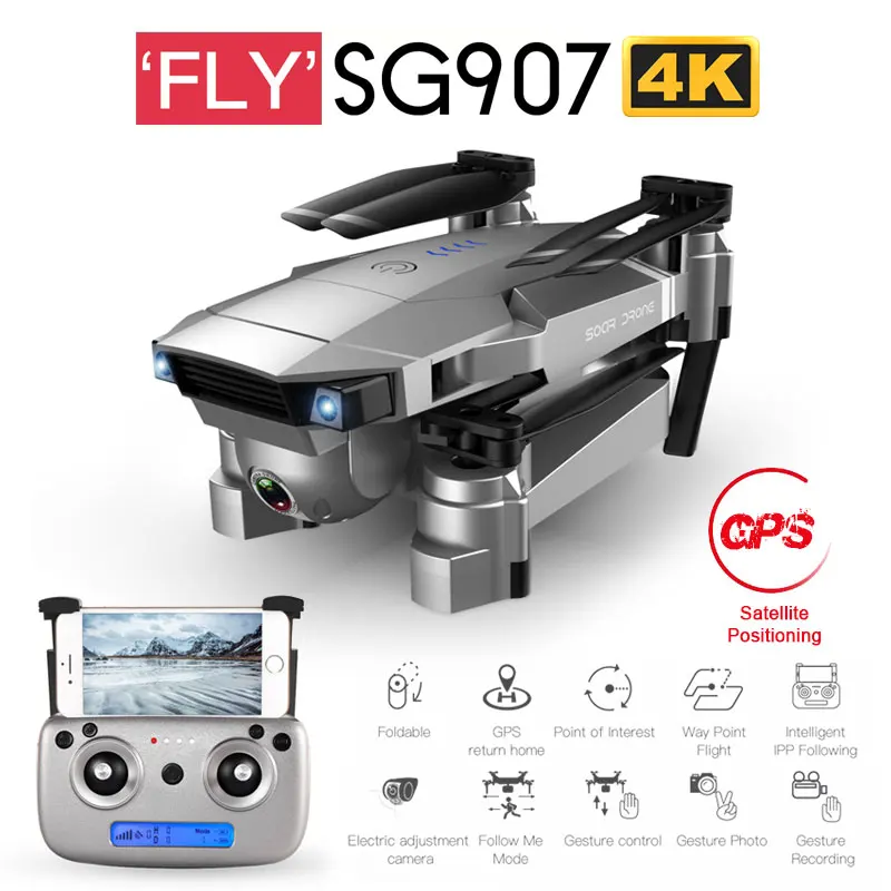 ZWN SG907 SG901 GPS RC Quadcopter with Wifi FPV 1080P 4K HD Dual Camera Optical Flow Drone Follow M