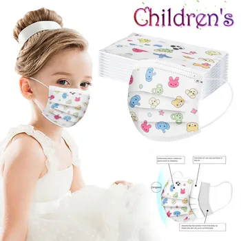 

Children Printed Disposable Face Mask Windproof Face Shield Washable Mouth Mask Outdoor Mouth Cover Cloth Breathable mondmasker