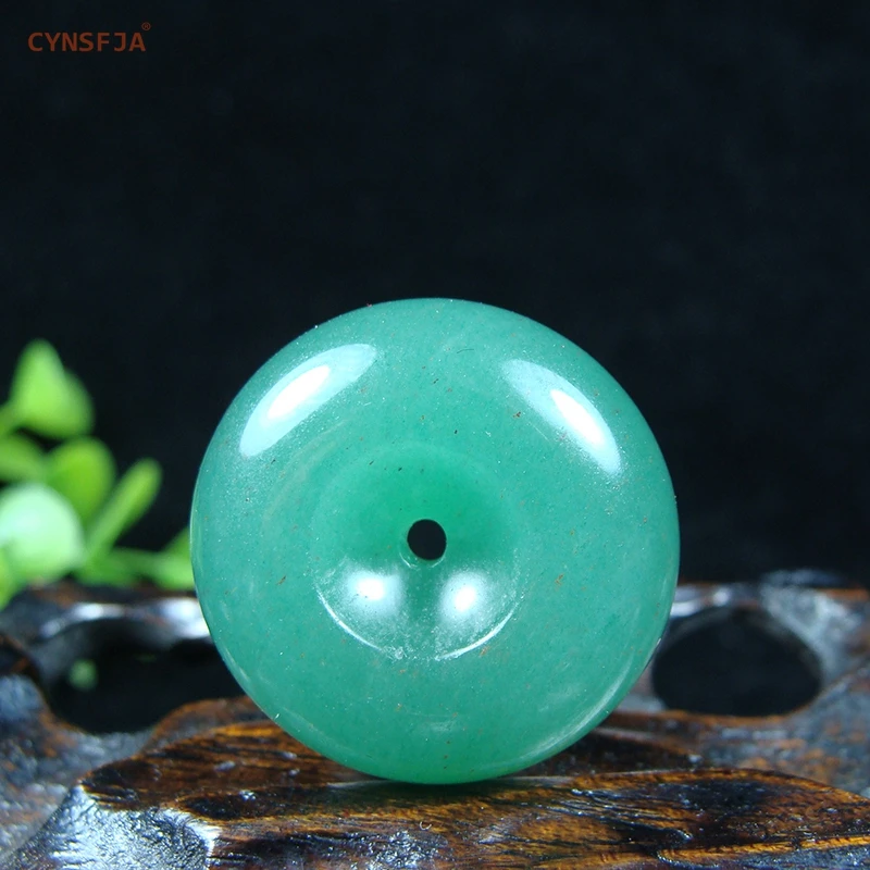 

CYNSFJA Real Certified Natural Jade Charms Amulets Peace Buckle Jade Pendant Carved Green Fine Jewelry High Quality Best Gifts