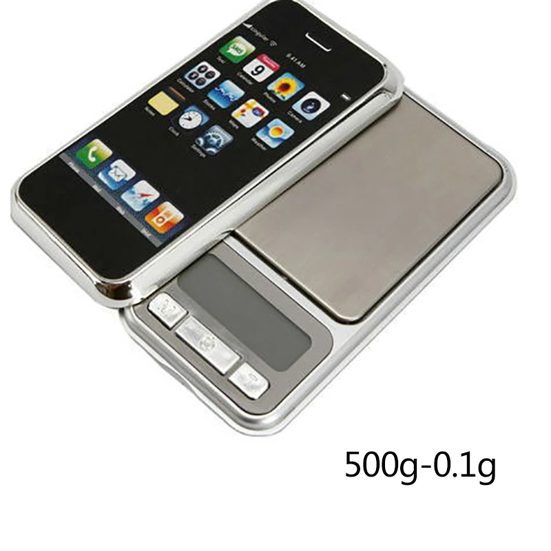 Мини цифровые ювелирные весы многофункциональный карман весы творческий телефон Desine стиль Взвешивание платформы Подсветка ювелирные весы - Color: 500g-0.1g