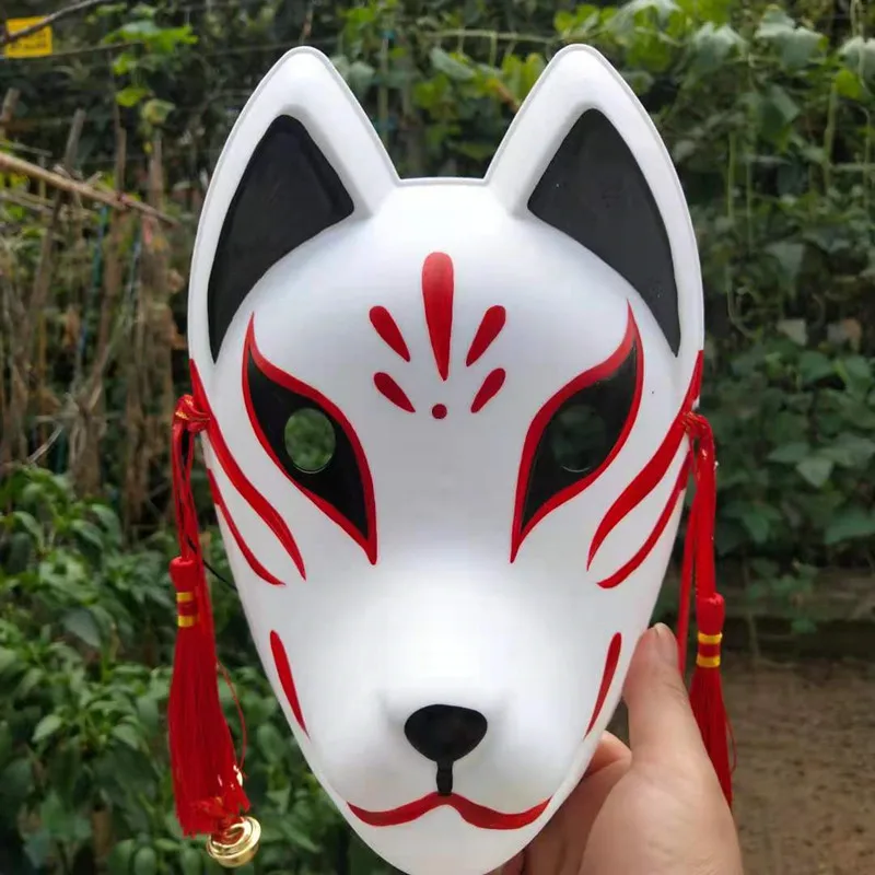 Hand Painted Updated Anbu Mask, Japanese Kitsune Fox Mask Full Face Thick  PVC for Cosplay Costume - AliExpress