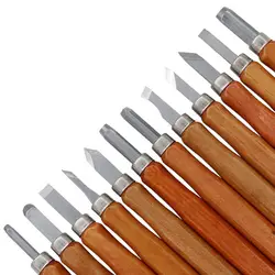 Fixmee 12 шт. набор инструментов для резьбы по дереву зубило нож для резьбы по дереву, Гравировальный инструмент ручной резак для рукоделия DIY