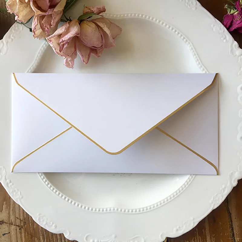 dourada, casamento negócio convite Envelope, presente Envelope, 5pcs por lote