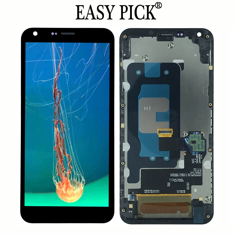 LCD Front Frame Для LG Q6/Q6+ Dual/Q6 Плюс/M700A M700N US700 M703 M700H M700Y US700 M700TV ЖК-дисплей Дисплей кодирующий преобразователь сенсорного экрана в сборе - Цвет: LCD Front Frame