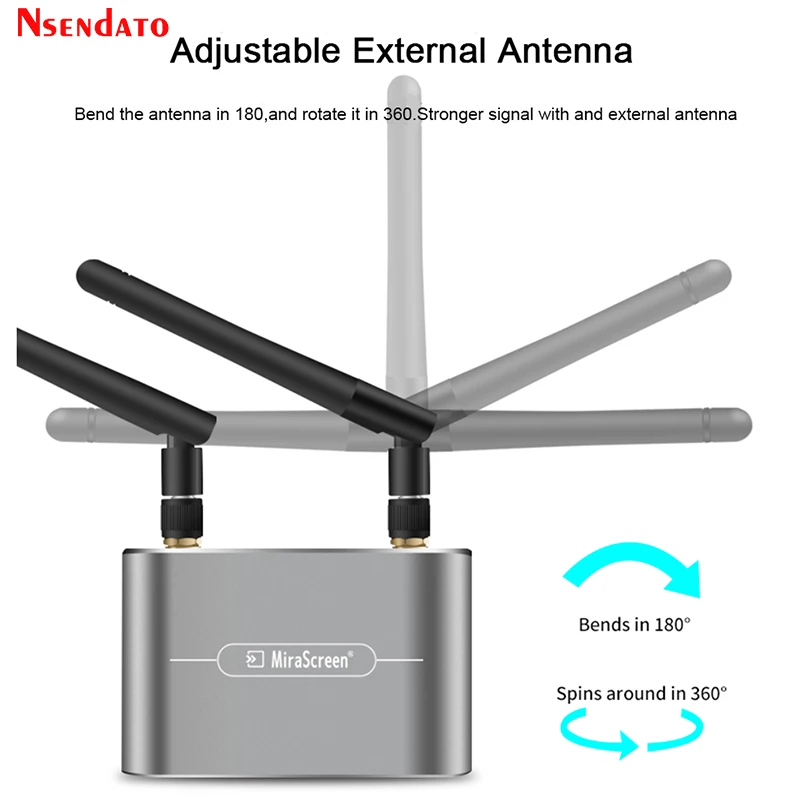 Mirascreen-dispositivo de Exibição sem Fio para tv Espelhamento da Tela Receptor de tv Miracast Airplay Dlna Wi-fi 4k 1080p hd Vga av - Image 2