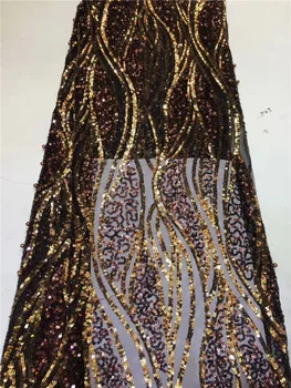 

Sequined Soft Milk Silk Laces High Quality sequins French Mesh Milk Silk Lace Fabrics For Wedding Laces FFZ106