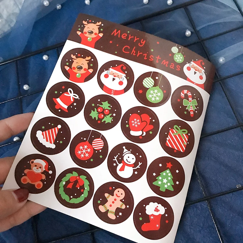 Happy Monkey 10 листов/упаковка милые рождественские наклейки s для слайма коробка DIY Kawaii мультяшная наклейка для слайма контейнер для хранения коробка