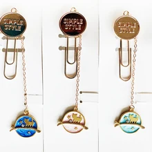 1 шт. милый большой зажим Кот и Бриллиантовая подвеска из металлической цепочки маркер Закладка страницы студенческие канцелярские принадлежности Школьные офисные принадлежности