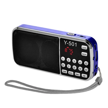 

NEW Digital Picks Elderly Portable Plug-in Card Small Radio Stereo Music Player Portable LCD Digital FM Card Radio^